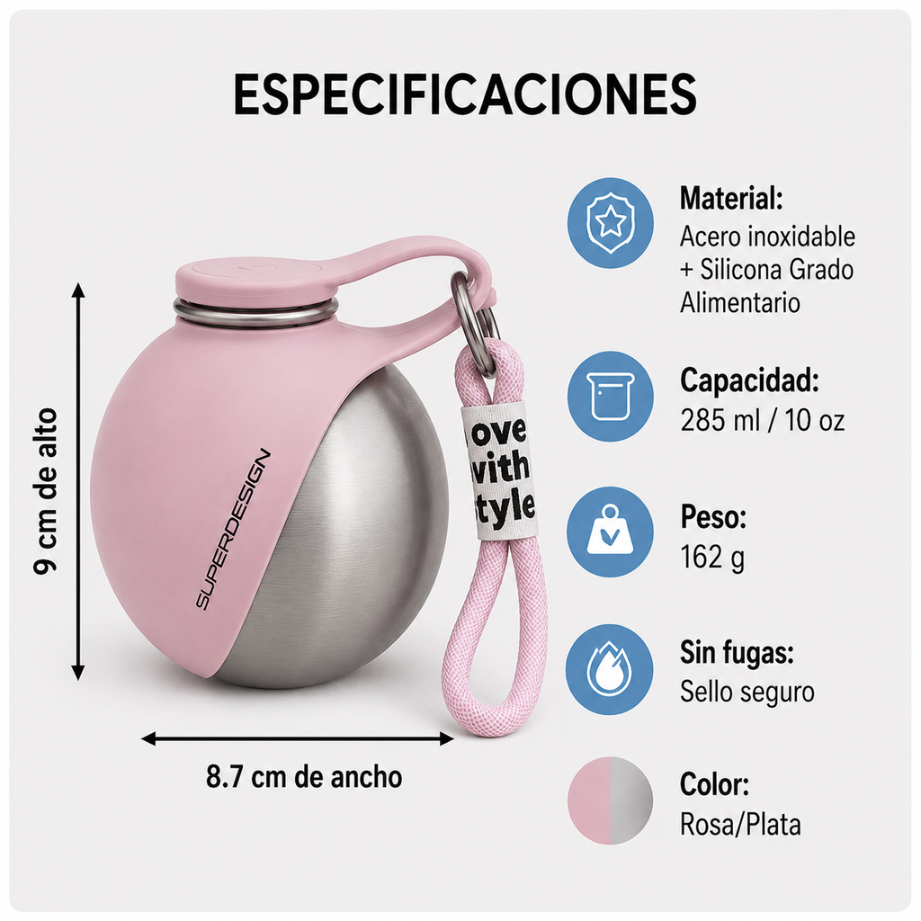 Botella de Agua Portátil para Perros Praxaro